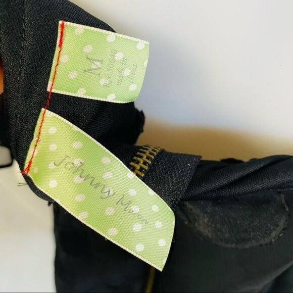 Johnny Martin Black Mini Polka Dot Strapless Short Dress NWT Size M - Picture 2 of 10